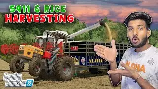 5911 Jhota 🔥💪 Rice Harvesting || FS22 || Happy Goldsmith