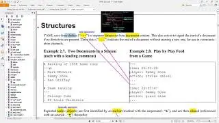 Introduction to YAML: data types (scalar, sequence, mappings), nodes, documents, anchors