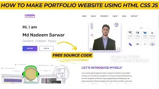 How To Make Portfolio Website Using HTML CSS JS | With Source Code | Just Customize this Portfolio