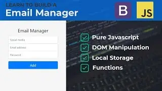 Javascript Email Manger App/ Social Media manager App | No Frameworks (2020 tutorial)