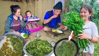 Green Fiddlehead Picking & Cooking Eating Village style || Nepali #Niguro Recipe | Village life vlog