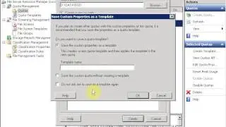 4. File Server Resource Manager 2008 R2: Set quotas for each folder