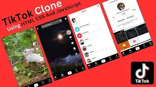 How To Create TikTok Clone Using HTML CSS And JavaScript | TikTok Clone App HTML CSS JavaScript