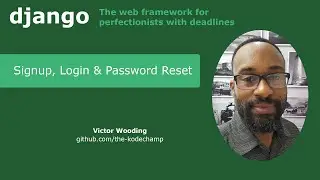 Django Signup, Login and Password Reset