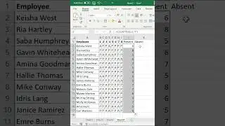 Excel countif function || excel count attendance of month #shorts #shortvideo