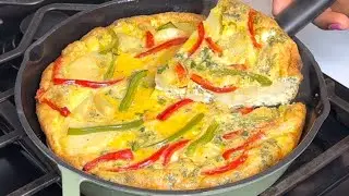 Easy breakfast frittata with potato . Incredibly delicious.