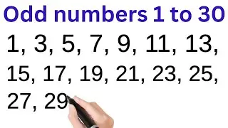 V-01 | Odd numbers 1 to 30 |odd Numbers 1 to 30 | odd numbers 1-30 | 1 - 30 |odd number from 1 to 30