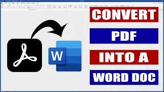 Convert PDF to Word Doc | Microsoft Word Tutorial