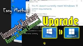 Upgrade Windows 10 to Windows 11 Unsupported PC from ISO image (New Easy Method using CMD)