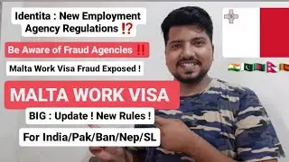 Malta Work Visa New Update ! Fraud Agencies !! New Rules by Identita | Malta Visa New Update !