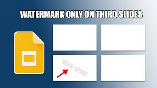 How to insert watermark only on third slides in google slides