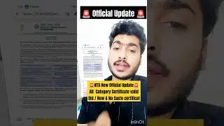 All Certificate Valid in JEE Mains 2025 Registration ✅| JEE Mains 2025 🚨| 99 Percentile in JEE Mains