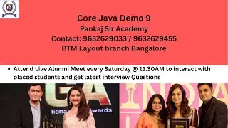 Core Java Demo Session 9 - Pankaj Sir Academy