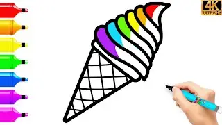 РИСОВАНИЕ МОРОЖЕНОГО 🍦 КАК ЛЕГКО НАРИСОВАТЬ МОРОЖЕНОЕ 😍 РИСОВАНИЕ 🌈 ЛЕГКИЕ ЧЕРТЕЖИ