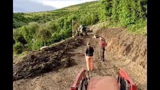 EXCAVATING our mountainside! TERRACING for high production GARDEN beds