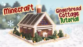 Minecraft Gingerbread Cottage Tutorial 🎄❄️✨Cottagecore Christmas ☃️✨ Easy Survival Starter House