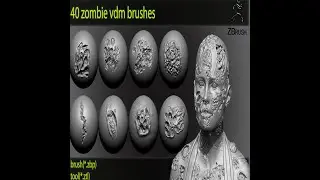 zbrush zombie and monster vdm brush