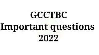 GCC TBC QUESTIONS JUNE JULE