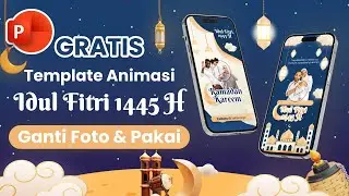 FREE | GRATIS TEMPLATE PPT VIDEO ANIMASI UCAPAN IDUL FITRI (1445 H) 2024