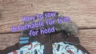 How to sew detachable fur trim for hood