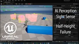 Unreal AI Perception Sight Sense fails on Player cover (half-height) - Fixed