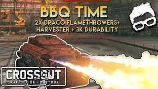 Crossout -- Patch 0.9.0 Dual Draco Flame Harvester Heavy Build *Bonus Sethioz kill included