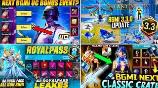 ✅Next Classic Crate Leaks | Bgmi Next Bonus Uc Event Date | 3.3 Update Features | A8 Royal Pass Leak