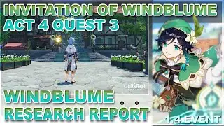 Windblume Festival Part 4: Windblume Research Report - Story Quest 3