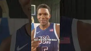 Team USA were asked if they watch the ball or rim when they release their shot