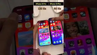 iphone 15 pro Vs 15 plus - 120 vs 60 refresh rate #iphone