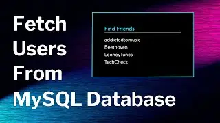 Fetch Users From MySQL Database