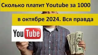 Сколько платит Ютуб за 1000 просмотров 2024