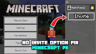 How To Fix Invite To Game Option Not Appearing In Minecraft PE.