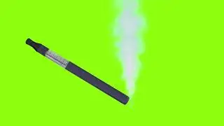 Electronic cigarette smoke on green screen