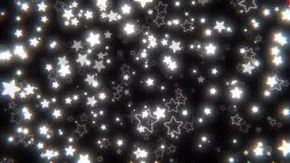 【4k】＊Night Sky Background Background with Fluffy White Stars＊【With BGM】