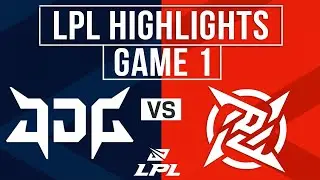 JDG vs NIP Highlights Game 1 | LPL 2024 Summer | JD Gaming vs Ninja in Pyjamas