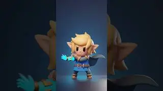 Link character from the game The Legend of Zelda🧝‍♀️⠀#b3d #link #blender3dart #zelda #3dcharacter