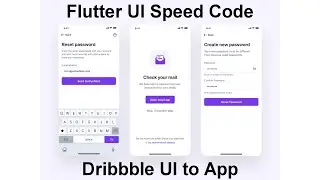 Flutter | Password Reset Dribbble UI to App | Speed Code