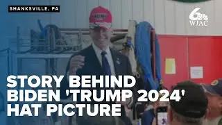 Story behind President Biden 'Trump 2024' hat picture