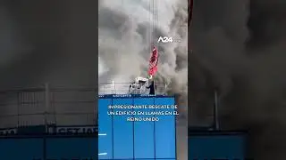 👨‍🚒 IMPRESIONANTE RESCATE DE UN EDIFICIO EN LLAMAS