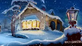 The Night Before Christmas 🎅 w/ Vintage Oldies playing in another room (falling snow sounds) ASMR