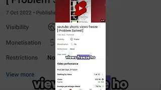 youtube shorts views freeze     [ Problem Solved ] - Part 3