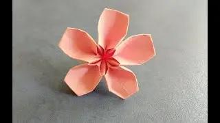 Цветок оригами из бумаги. Paper origami flower