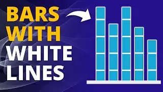 How to Add White Gridlines ON Bars in Excel 📊 [CHART TRICKS!]