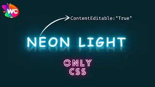 CSS Glowing Neon Tubelight Text Animation Effects | lost sky