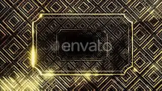 Golden Anniversary Card In Art Deco Style 02 4K | Motion Graphics - Envato elements