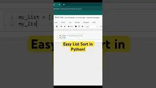 Sort List Fast in Python! #shorts #python #programming #coding #list