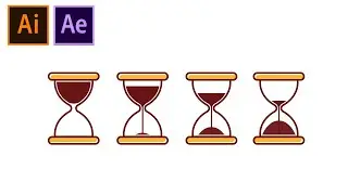 How to Create and Animate Loading Sand Timer Animation in After Effects Tutorial