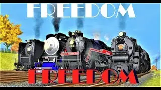 Fight For Freedom -  Reading 2101 Vs D&H 302, SP 4449, PRR M1b (Trainz Race)