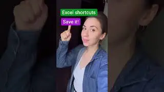 Save it! Excel shortcuts! #shorts